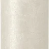 Bolsius stompkaars Rustiek Shimmer wit 85 uur D 6,8 H 19 cm
