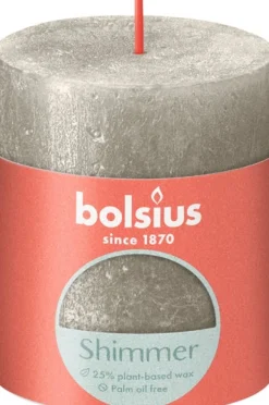 Bolsius stompkaars Rustiek Shine licht geel 30 uur D 5 H 10 cm