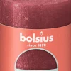 Bolsius stompkaars Rustiek Shimmer rood 35 uur D 6,8 H 8 cm