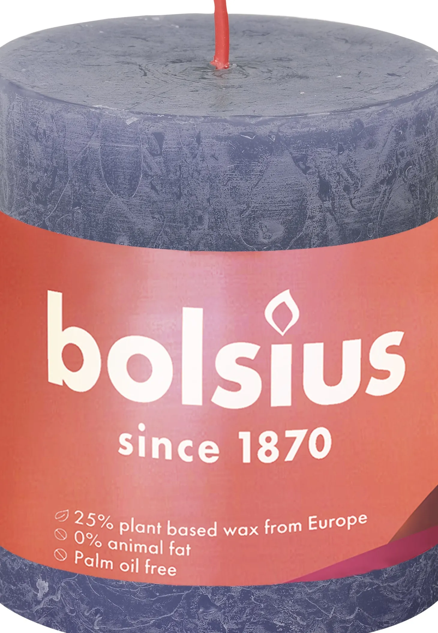 Bolsius stompkaars Rustiek Silhouette wit 85 uur D 6,8 H 19 cm