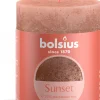 Bolsius stompkaars Sunset roze 35 uur D 6,8 x H 8 cm