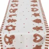 Boltze tafelloper Ginger wit 140 x 40 cm