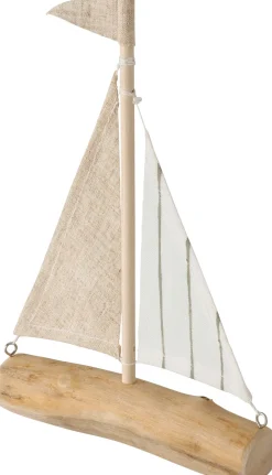 Boltze tuinbeeld Robinson boot naturel 14,5 x 3,5 x 20 cm
