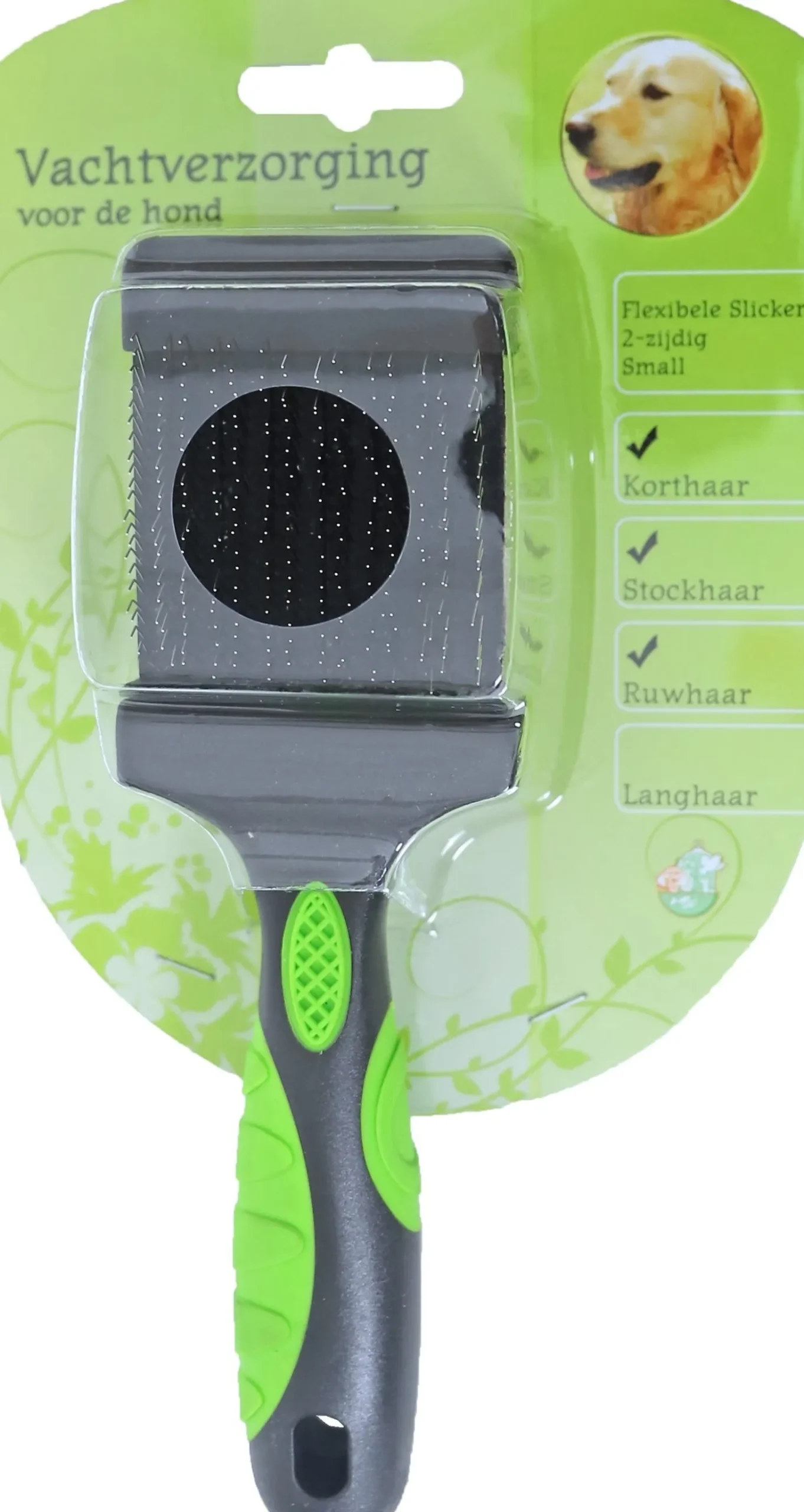 Boon hondenborstel flexibele slicker 2-zijdig S
