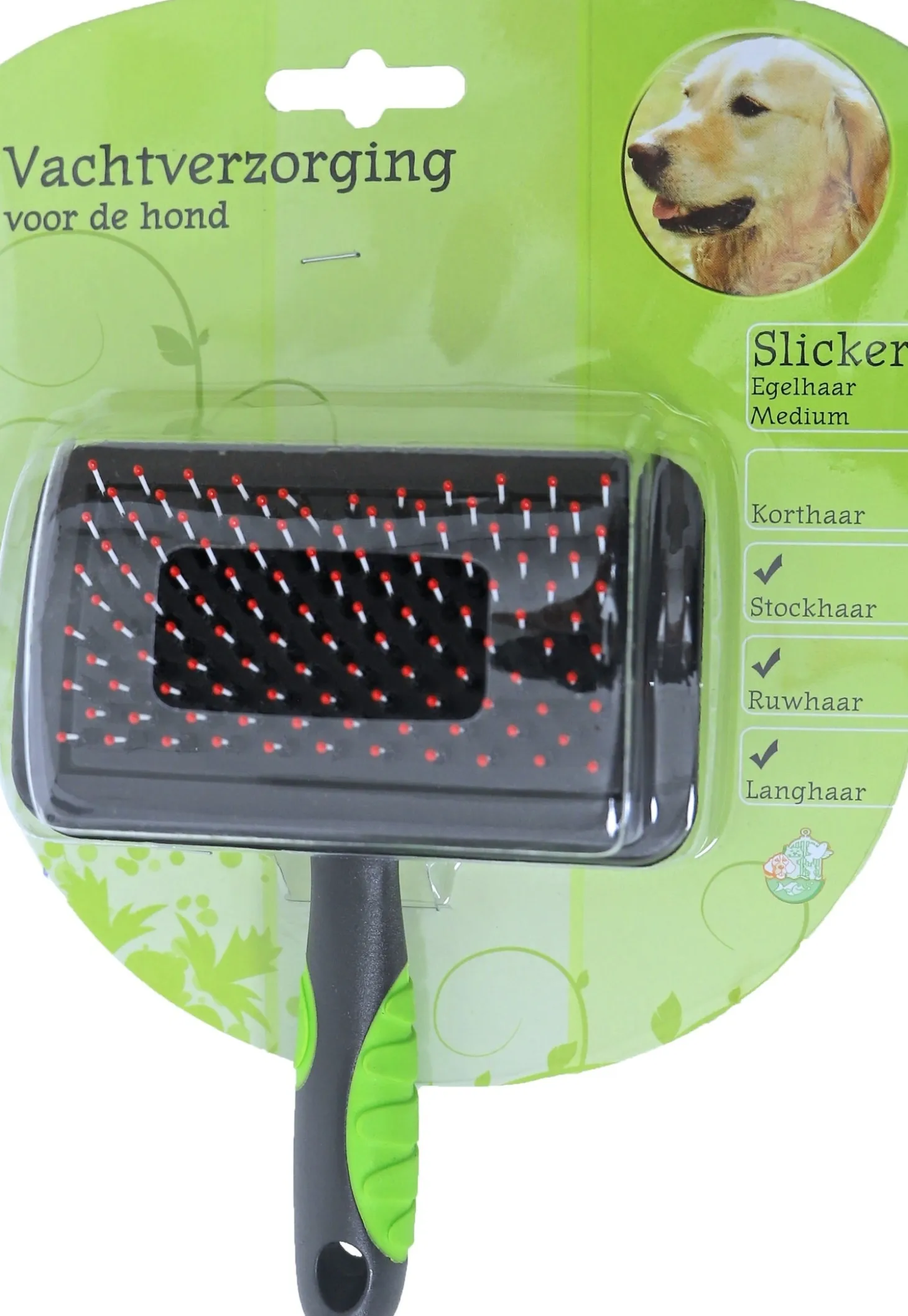 Boon hondenborstel slicker egelhaar M