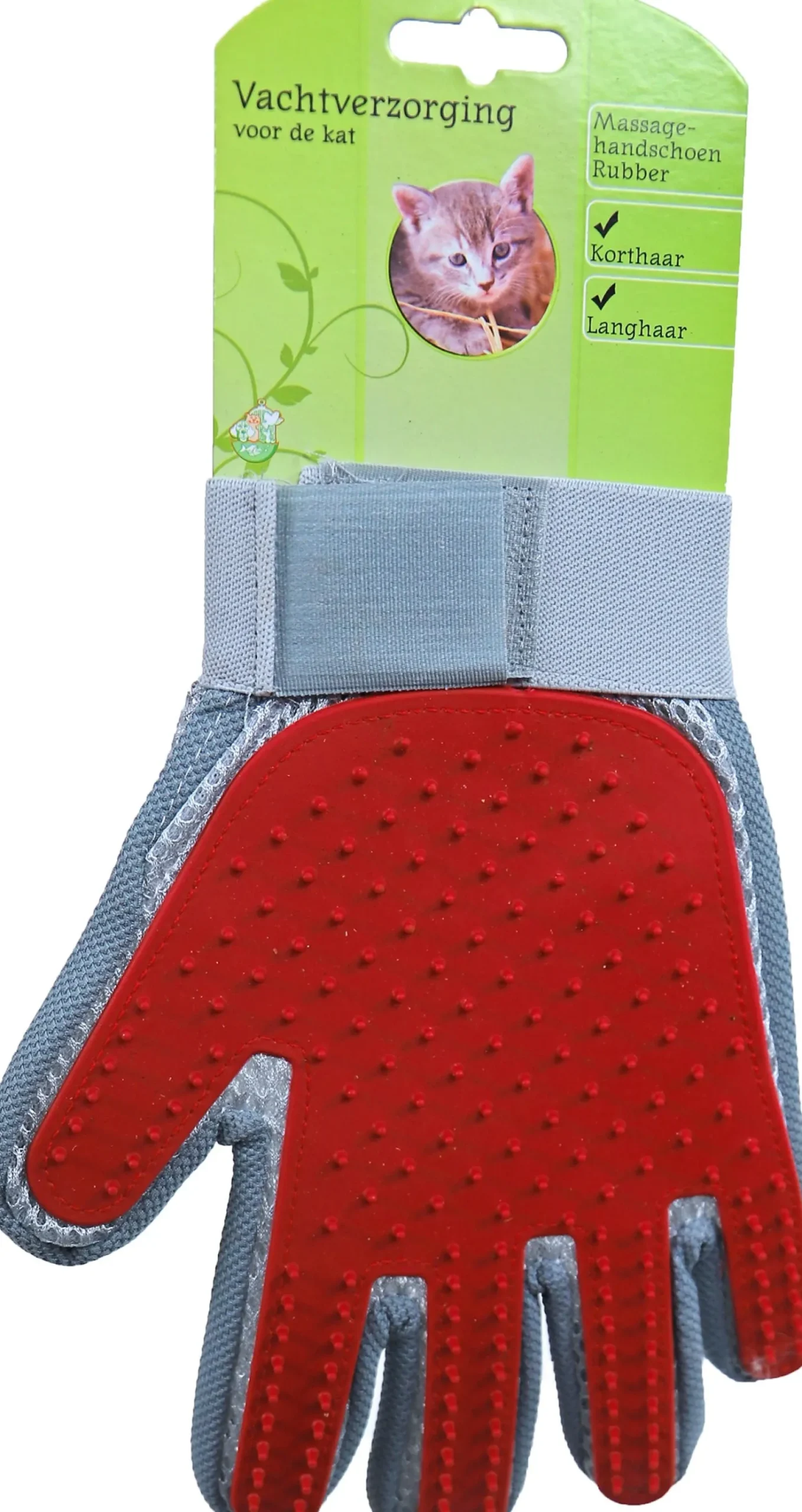 Boon katten handschoenborstel rubber