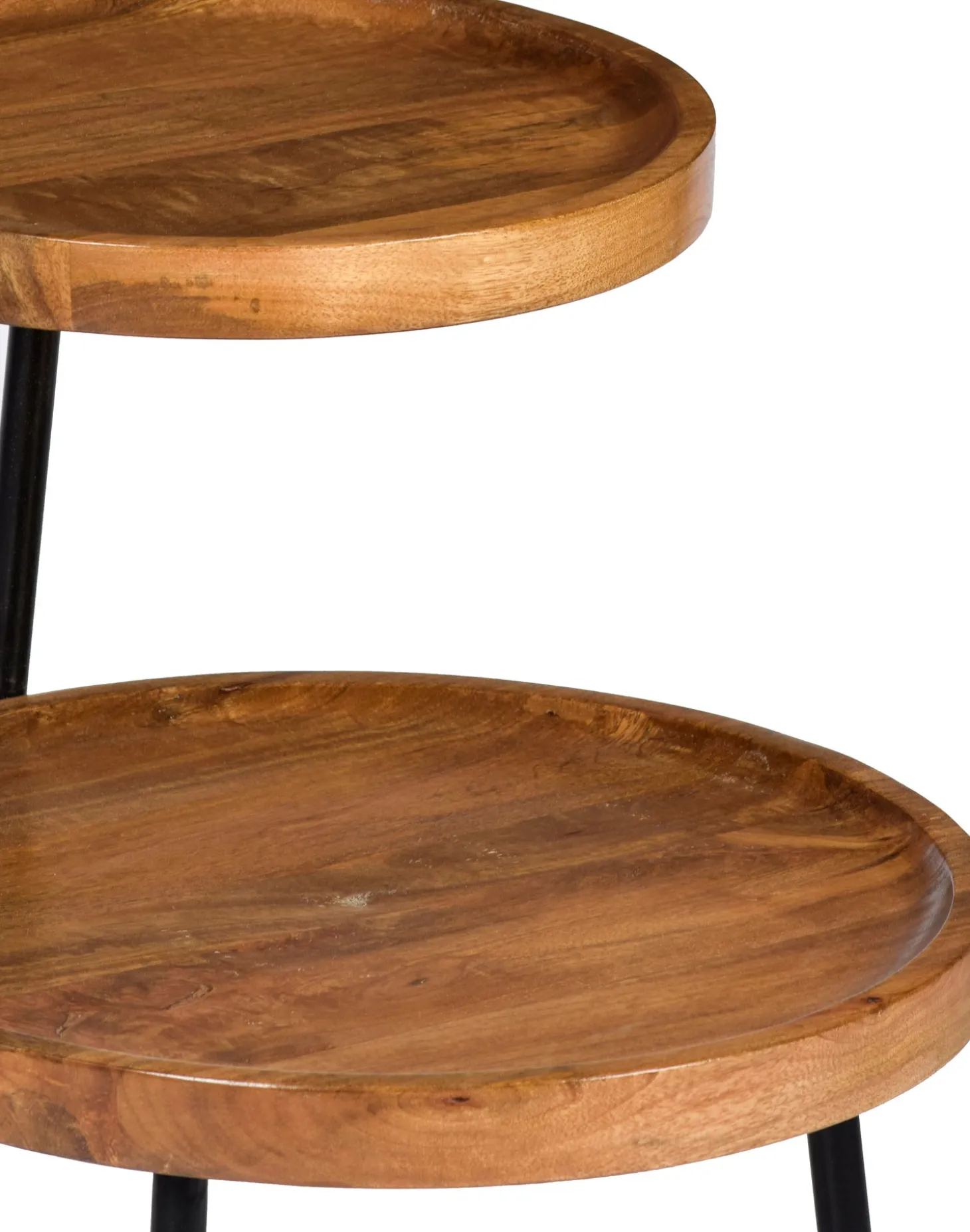 Brix bijzettafel Ruby naturel / zwart D 45 H 60 cm