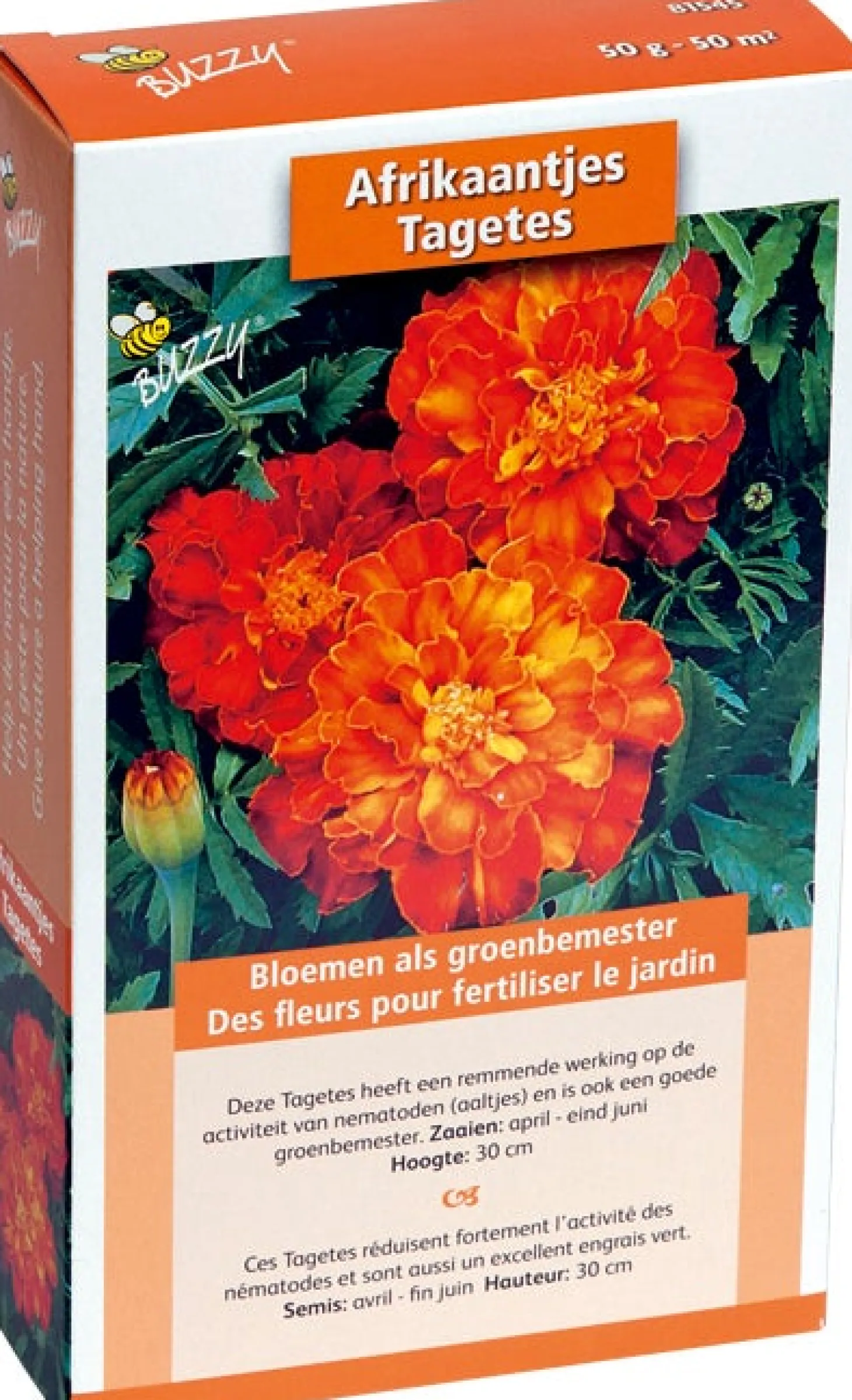 Buzzy groenbemester Afrikaantjes (Tagetes) 50gr