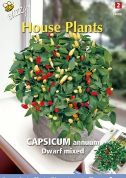 Buzzy House Plants kamerplantenzaad Sierpeper (Capsicum annuum)