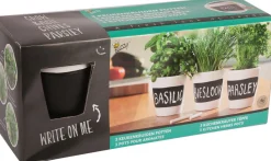 Buzzy® kruiden Kweekset met krijtpotten 3 stuks
