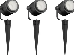 Calex smart grondspot Spotlights zwart 6,5 x 7 x 24 cm 3 stuks