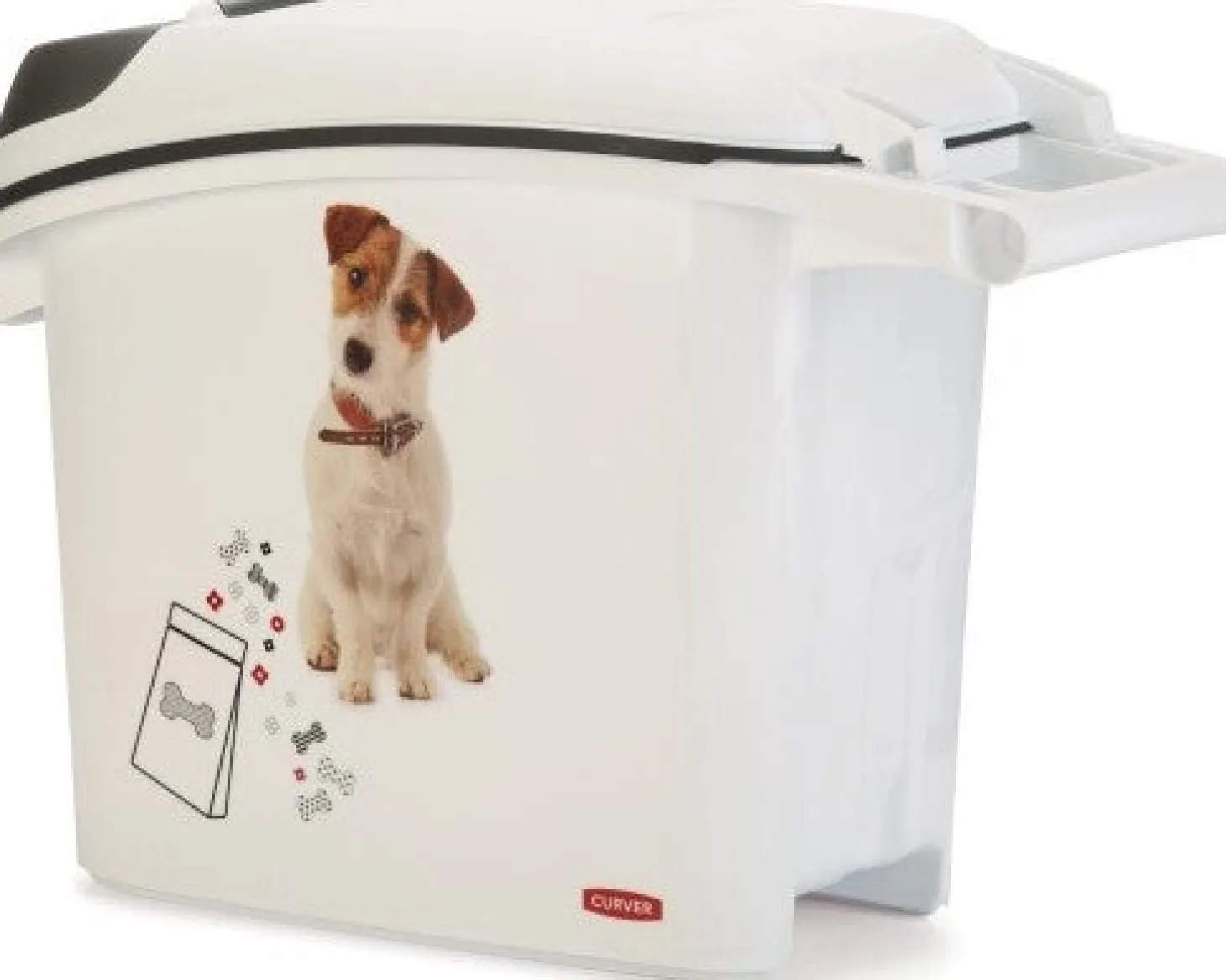 Curver voerton hond wit 15 L / 6 kg