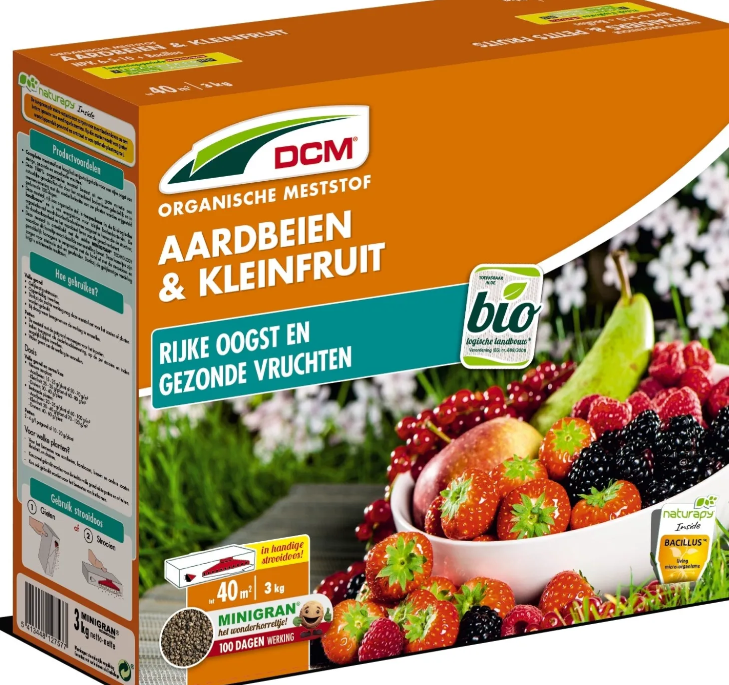 DCM Bio meststof aardbeien en kleinfruit 3 kg
