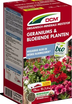 DCM Bio meststof geraniums en bloeiende planten 1,5 kg