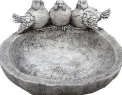 De Beeldengieterij vogelbad Fana grijs 25 x 23 x 14 cm