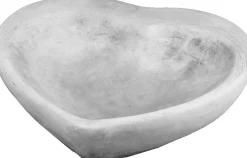 De Beeldengieterij vogelbad hart grijs 23 x 23 x 6 cm