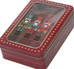 Decoris bewaarblik Notenkraker rood 19 x 13 x 6,8 cm