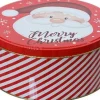 Decoris bewaarblik Santa rood D 20 H 7 cm