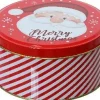 Decoris bewaarblik Santa rood D 13,5 H 5 cm