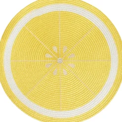 Decoris placemat Citroen geel D 38 cm