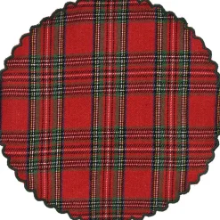 Decoris placemat rood D 35 H 0,5 cm