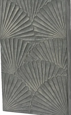 Decoris tuin wanddecoratie Fibre antraciet 35 x 55 x 5 cm