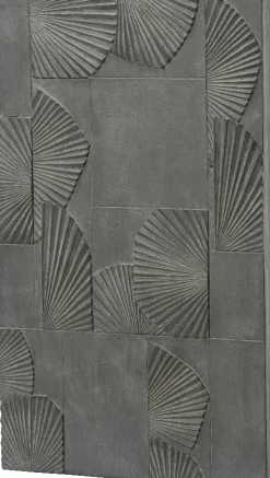 Decoris tuin wanddecoratie Fibre antraciet 5 x 45 x 75 cm