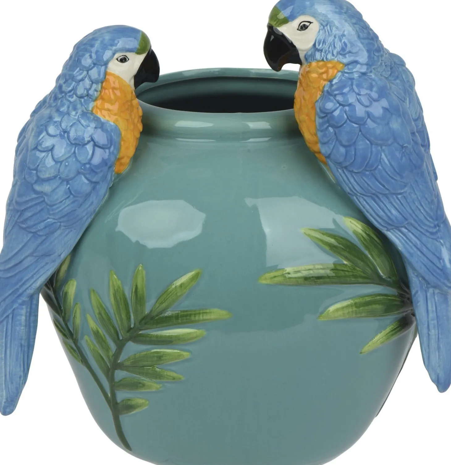 Decoris vaas Ara blauw 21 x 19 x 24 cm