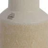 Decoris vaas beige / wit D 14 H 30 cm