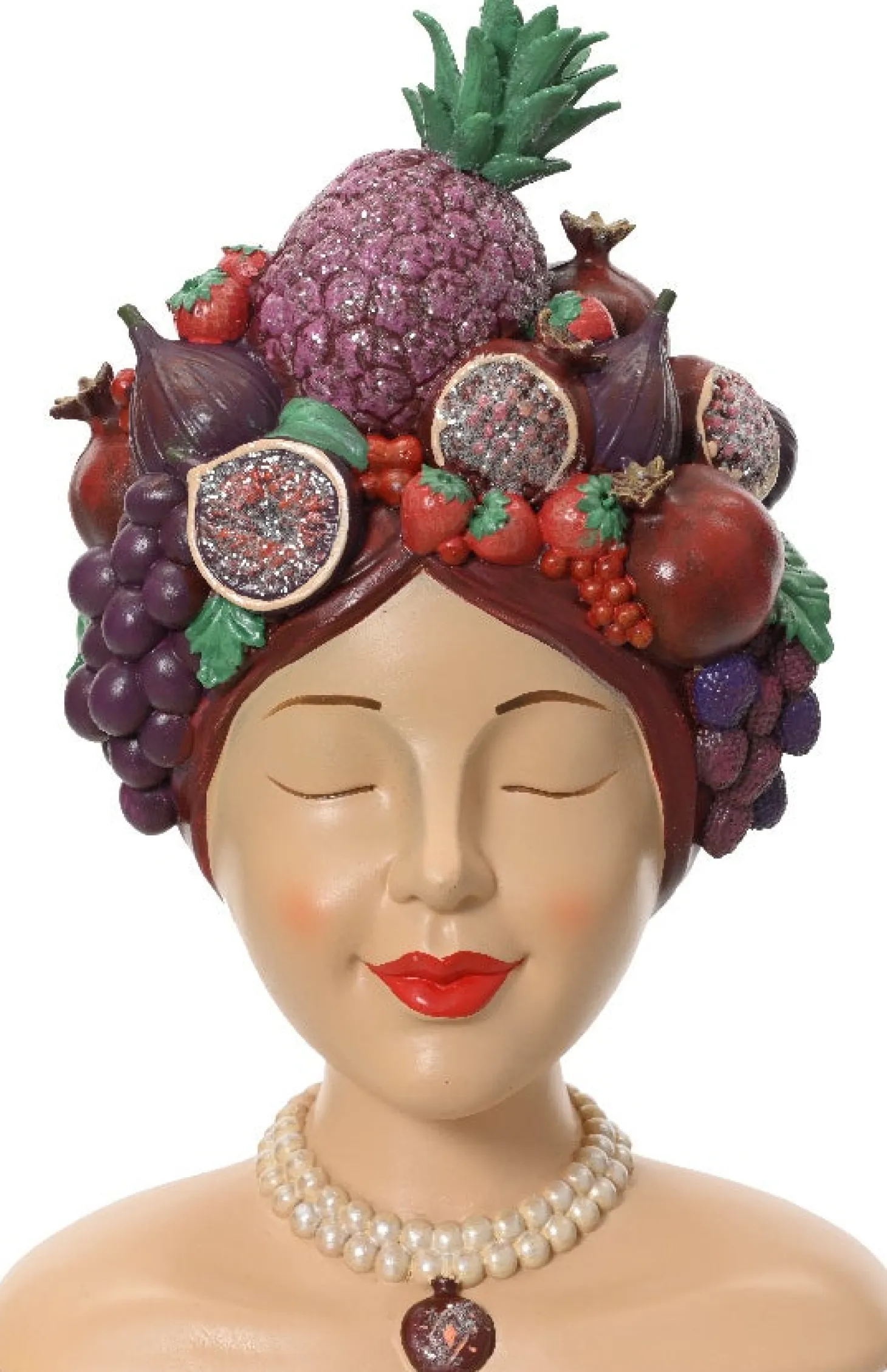 Decoris vaas Dame paars / rood 16 x 12 x 23 cm