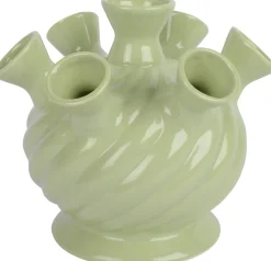 Decoris vaas Tullip groen D 18 H 16 cm