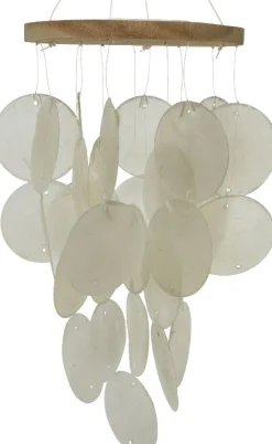 Decoris windgong schelpen Sammy naturel D 15 H 24 cm