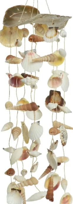 Decoris windlgong schelpen naturel D 11 H 75 cm