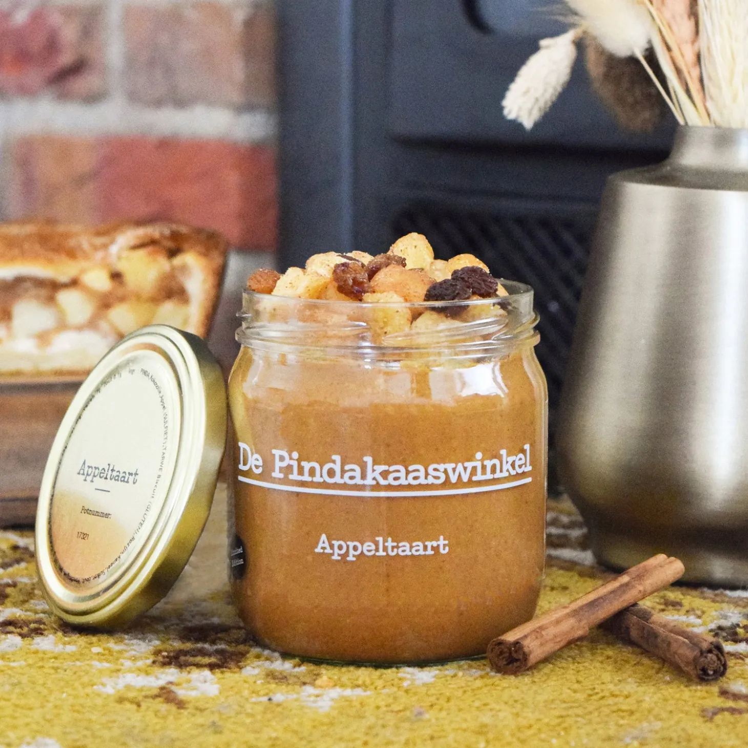 De Pindakaaswinkel pindakaas appeltaart 420 ml