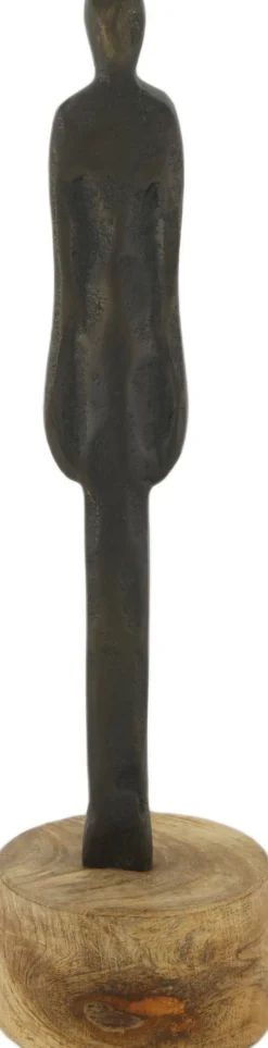 Dijk Natural Collections beeld op voet Noah zwart D 7,5 x H 30,5 cm