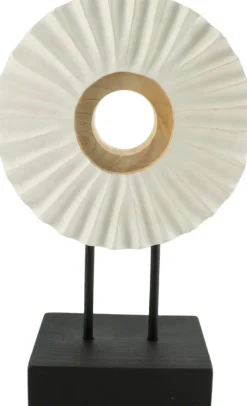 Dijk Natural Collections beeld op voet Celestia wit / zwart 18 x 9 x 30 cm