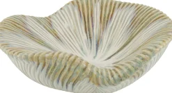Dijk Natural Collections decoratieschaal wit / beige H 13 D 36 cm