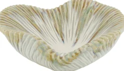 Dijk Natural Collections decoratieschaal wit / beige H 10 D 26 cm