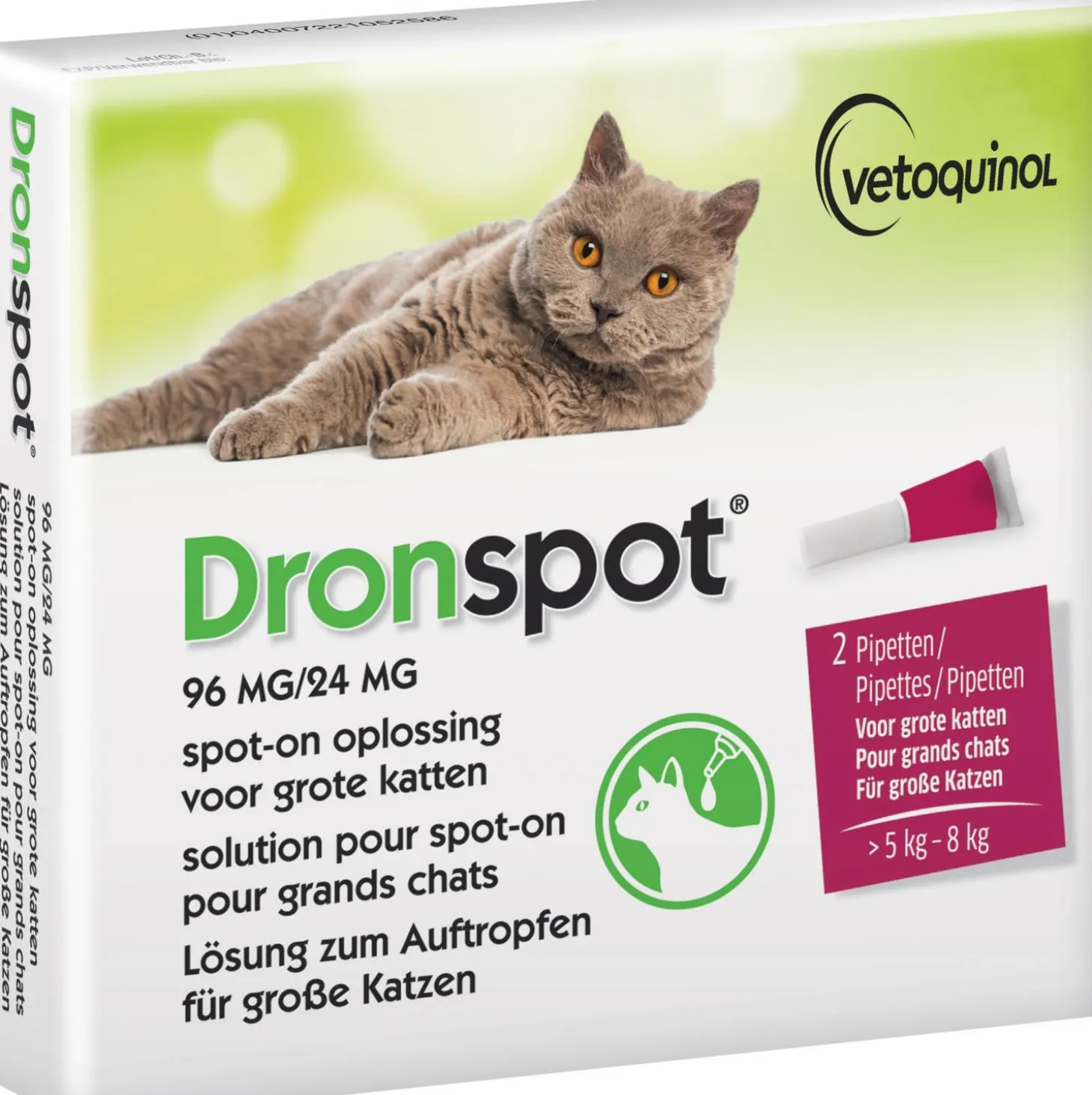 Dronspot ontwormingsmiddel kat groot 2 stuks