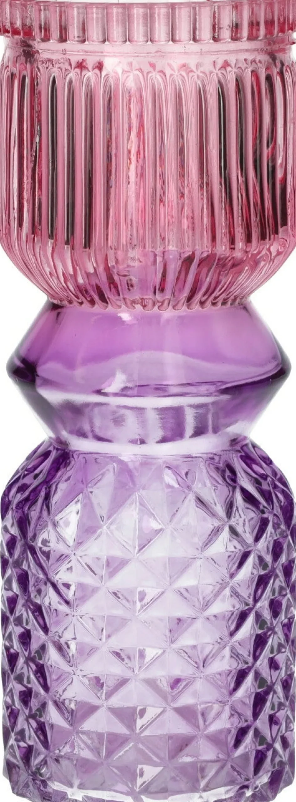 Duif vaas Beverly roze / paars D 7 H 18,5 cm