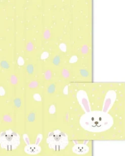 Duni 3-in-1 tafelaankleding Happy Easter geel 40 x 480 cm