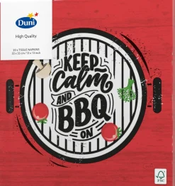 Duni servet BBQ Grill multi 33 x 33 cm 20 stuks