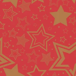 Duni servet Holiday Star rood / goud 33 x 33 cm 20 stuks