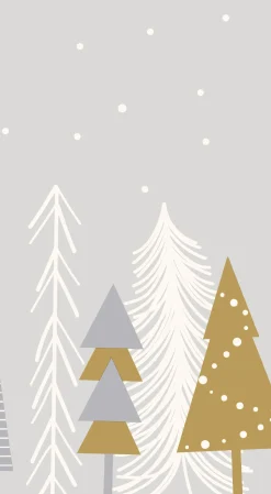 Duni servet Winter Trees grijs 33 x 40 cm 20 stuks