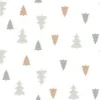 Duni tafelkleed Graphic Trees wit 138 x 220 cm