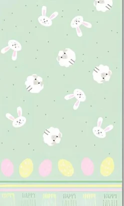 Duni tafelkleed Happy Easter groen 138 x 220 cm