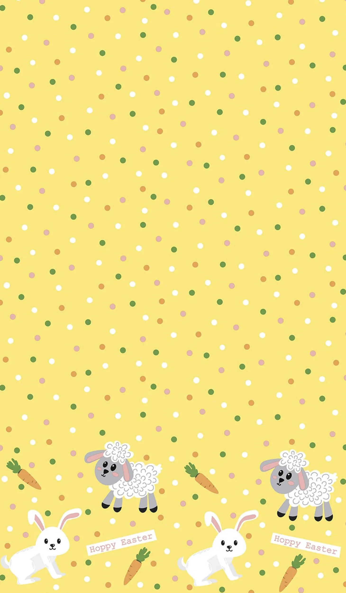 Duni tafelkleed Hoppy Easter geel 138 x 220 cm
