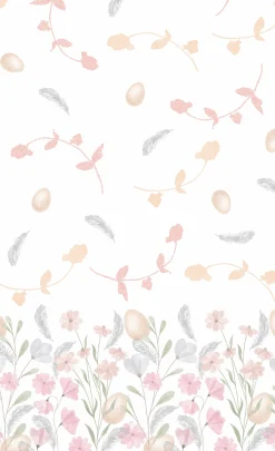 Duni tafelkleed Soft Easter wit 138 x 220 cm