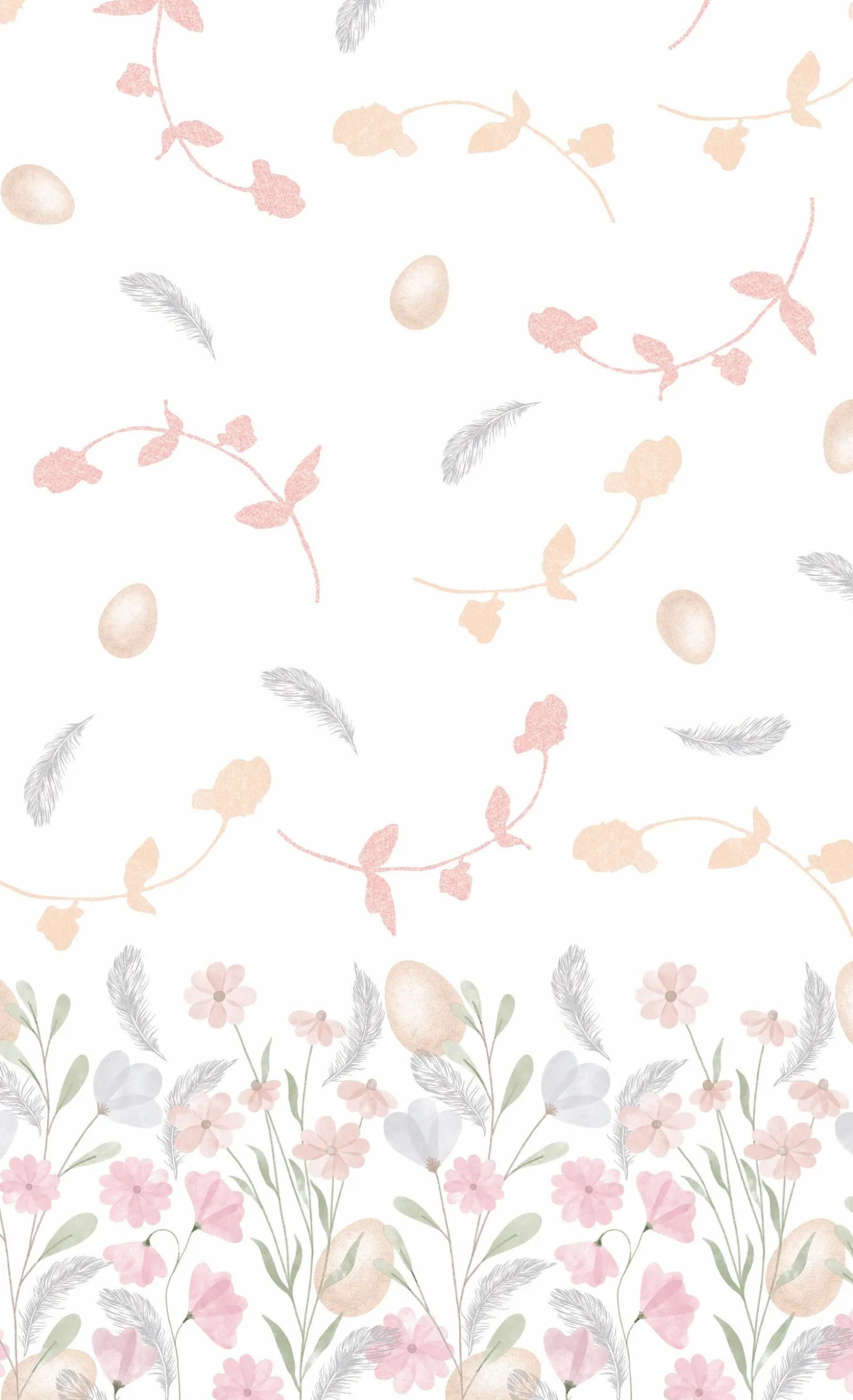 Duni tafelkleed Soft Easter wit 138 x 220 cm