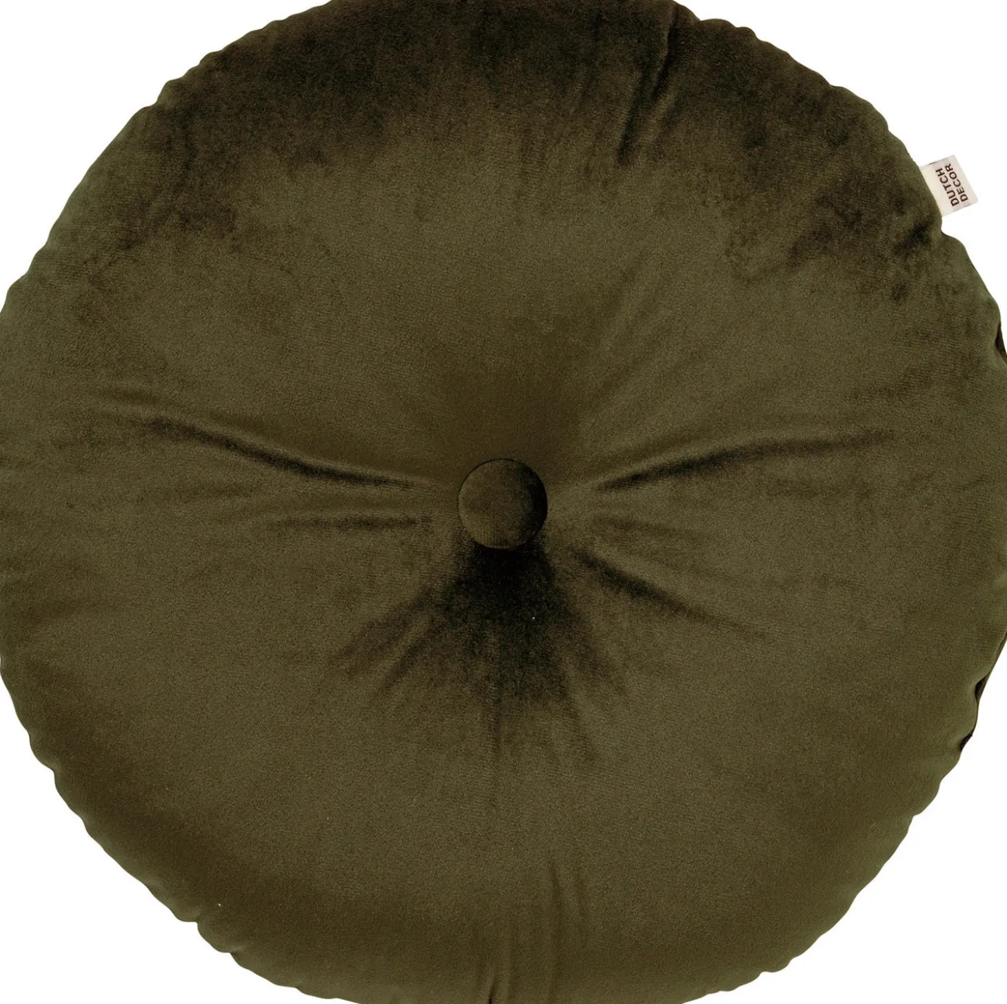Dutch Decor sierkussen Olly groen D 40 cm